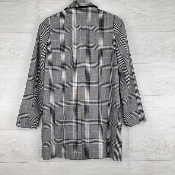 Madewell Caldwell Double-Breasted Blazer in Menswear Plaid Women Size XS Gray - Picture 7 of 16